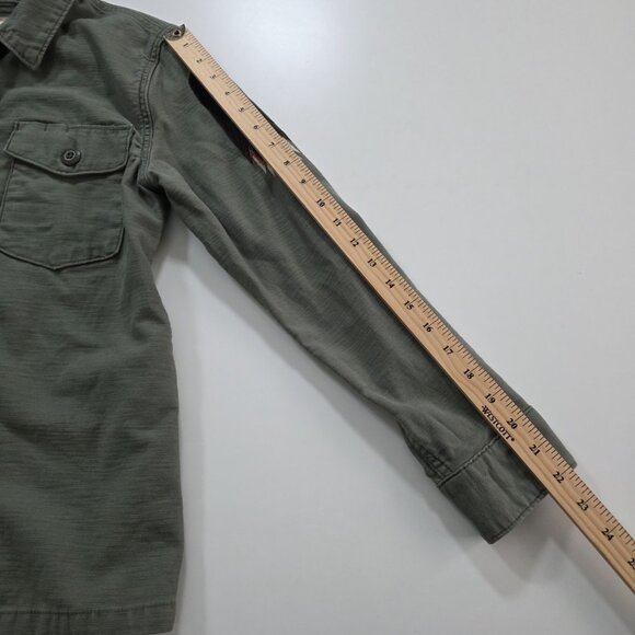 Levi's Army Shirt Jacket  Womens XS Military Green Wings Aztec Embroidery Hippie - Picture 6 of 16